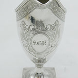 George III Sterling Silver Floral Pattern Pedestal Cream Jug Antique 1791 London