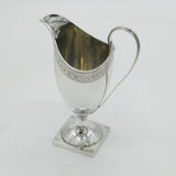 George III Sterling Silver Floral Pattern Pedestal Cream Jug Antique 1791 London
