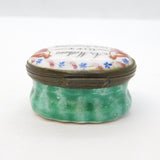 18th Century Bilston Enamel 'A Mothers Gift to a Deserving Child' Patch Box