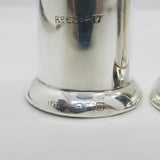 WW1-era Pair of Novelty Sterling Silver Shell Form Salt & Pepper Shakers Antique 1919