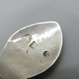 Victorian Dutch Sterling Silver Shield Cartocuhe Tea Caddy Spoon Antique c1840