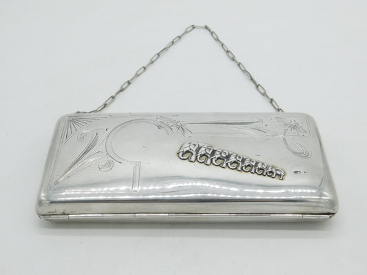 Victorian Russian Large Silver .875 Ladies Purse Elephant Pattern c1890 Antique