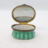 18th Century Bilston Enamel 'A Mothers Gift to a Deserving Child' Patch Box