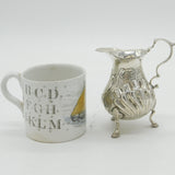 George II Sterling Silver Floral Fluted Cream Jug Antique 1759 London