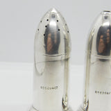 WW1-era Pair of Novelty Sterling Silver Shell Form Salt & Pepper Shakers Antique 1919