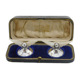 Edwardian Boxed Sterling Silver Mother of Pearl Winged Mascot Cutlery Rests