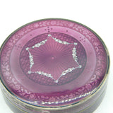 19th Century French .950 Silver Purple-White Guilloche Enamel Jewellery Box c1860
