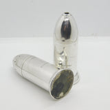 WW1-era Pair of Novelty Sterling Silver Shell Form Salt & Pepper Shakers Antique 1919