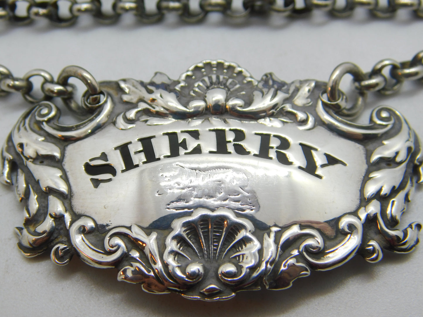 Early Victorian Sterling Silver Sherry Decanter Label 1843 London Antique