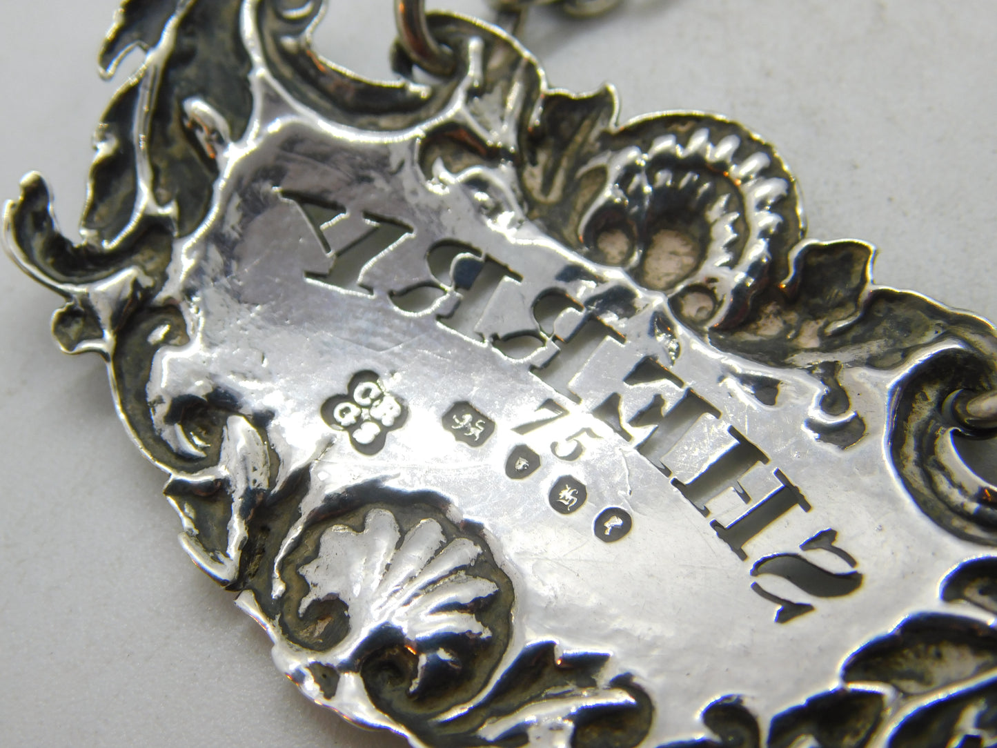 Early Victorian Sterling Silver Sherry Decanter Label 1843 London Antique