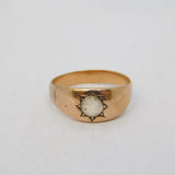 Victorian 10ct Rose Gold Star-Set Moonstone Band Ring Antique c1890