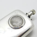 Victorian Sterling Silver Combination Vesta, Sovereign Case & Watch Antique 1888 Chester