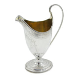 George III Sterling Silver Crested Pedestal Cream Jug Antique 1791 London