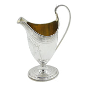George III Sterling Silver Crested Pedestal Cream Jug Antique 1791 London