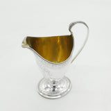 George III Sterling Silver Crested Pedestal Cream Jug Antique 1791 London