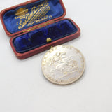 King George III Sterling Silver Crown Coin Brooch Antique 1820 Early