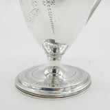 George III Sterling Silver Crested Pedestal Cream Jug Antique 1791 London
