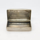 William IV Sterling Silver Floral Pattern Snuff Box Antique 1835 Birmingham