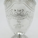 George III Sterling Silver Crested Pedestal Cream Jug Antique 1791 London