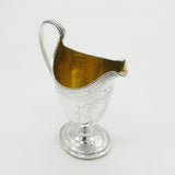 George III Sterling Silver Crested Pedestal Cream Jug Antique 1791 London