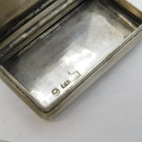 William IV Sterling Silver Floral Pattern Snuff Box Antique 1835 Birmingham