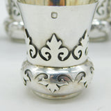 19th Century French .950 Silver Set of Twelve Shot Cups Antique c1880 Paris