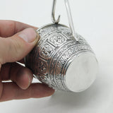 Victorian Sterling Silver Cross Pattern Cream Jug 1890 Birmingham Antique