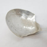George III Sterling Silver Bright Cut Tea Caddy Spoon Antique 1800 Birmingham