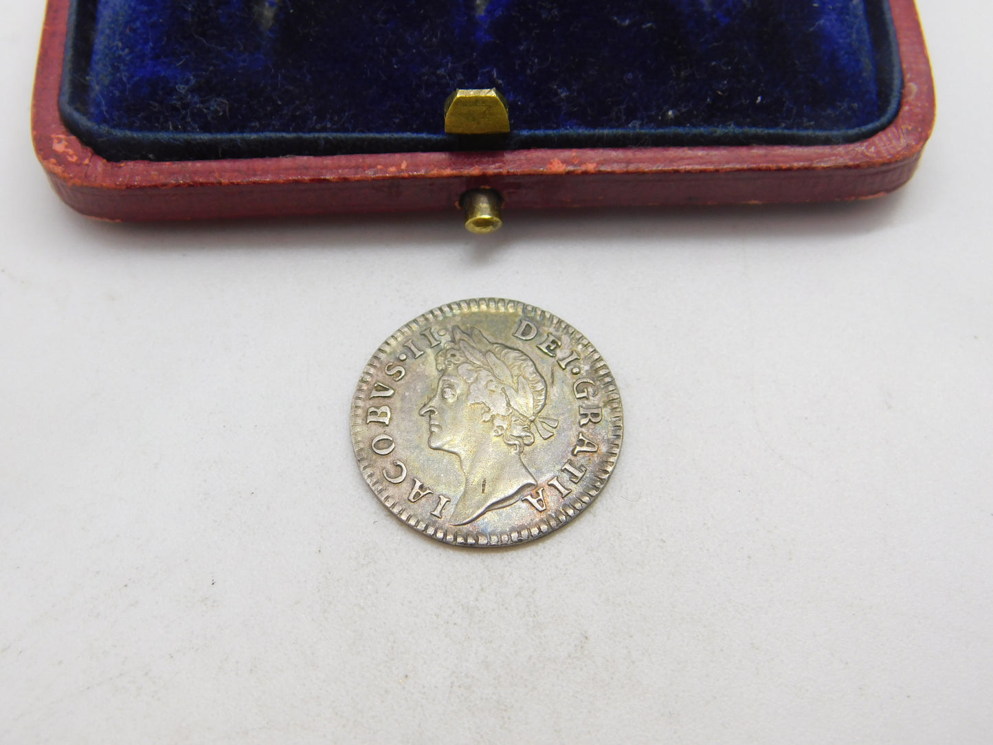 King James II Silver Maundy Fourpence Coin VF-EF Condition Antique 1686