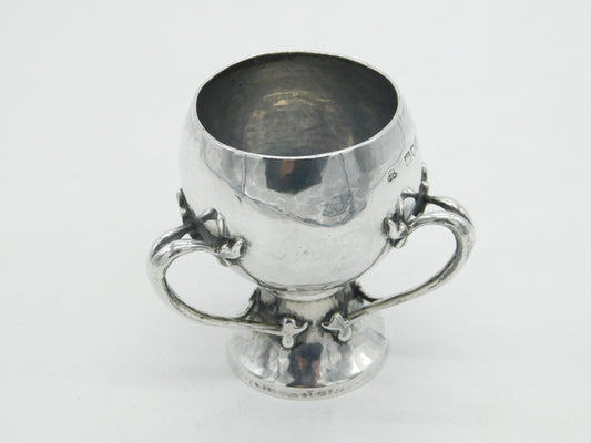 Art Nouveau Sterling Silver Planished Tyg Wine Goblet 1901 London Antique