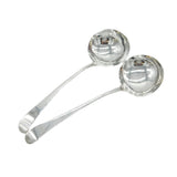 George III Pair of Sterling Silver Sauce Ladles Antique 1801 London John Emes
