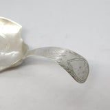 George III Sterling Silver Bright Cut Tea Caddy Spoon Antique 1800 Birmingham