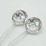 George III Pair of Sterling Silver Sauce Ladles Antique 1801 London John Emes