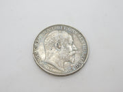 King Edward VII .925 Silver Crown Coin Fine Condition Antique 1902