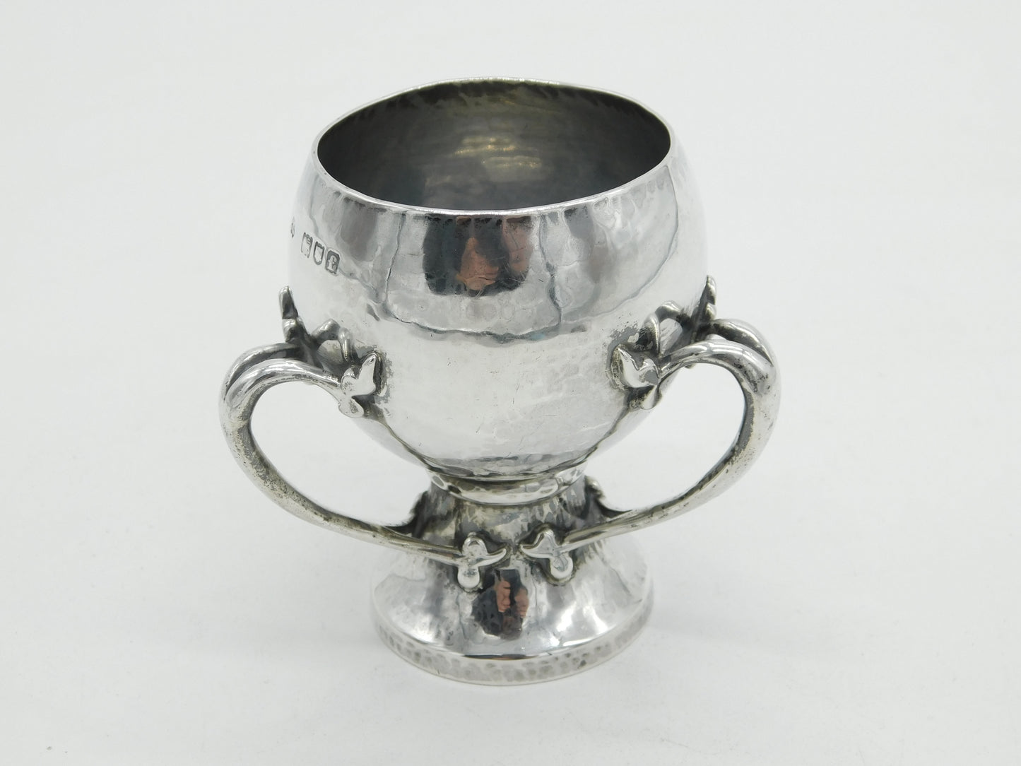 Art Nouveau Sterling Silver Planished Tyg Wine Goblet 1901 London Antique