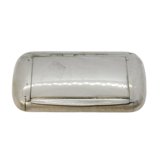 Victorian Sterling Silver Snuff Box Antique 1846 Birmingham George Unite