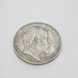 King Edward VII .925 Silver Crown Coin Fine Condition Antique 1902