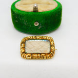 George III 15ct Gold Mourning Brooch 'AH died Jan 1819, ag. 52' Antique
