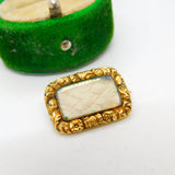 George III 15ct Gold Mourning Brooch 'AH died Jan 1819, ag. 52' Antique