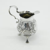 Early Georgian Sterling Silver Floral Pattern Cream Jug c1750 Antique George II
