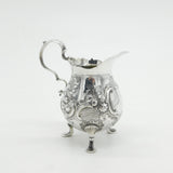Early Georgian Sterling Silver Floral Pattern Cream Jug c1750 Antique George II