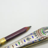 Egyptian .800 Silver & Enamel Pharaoh Mummy Pencil Holder Fob Antique c1930