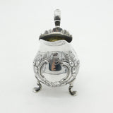 Early Georgian Sterling Silver Floral Pattern Cream Jug c1750 Antique George II