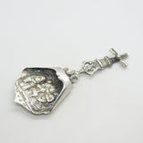 Edwardian Sterling Silver Pub Scene Windmill Tea Caddy Spoon 1909 Chester