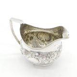 George III Sterling Silver Floral Pattern Cream Jug Antique 1807 London