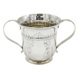 George III Sterling Silver Floral Pattern Loving Cup Antique 1768 London