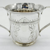 George III Sterling Silver Floral Pattern Loving Cup Antique 1768 London