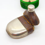 Victorian Silver Plated Novelty Miniature Hip Flask Vesta Case Antique 1880