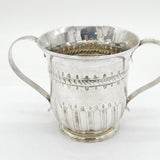 George III Sterling Silver Floral Pattern Loving Cup Antique 1768 London