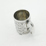 Victorian Sterling Silver Floral Pattern Christening Mug 1897 Birmingham Antique